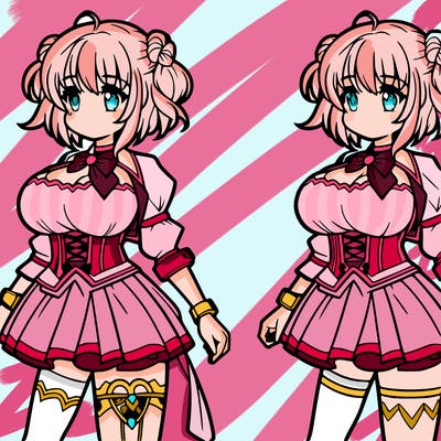 girl with big chest and short skirt