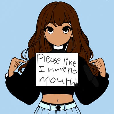 girl holding a blank sign in a long sleeve crop top