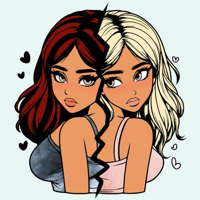 realistic girl split