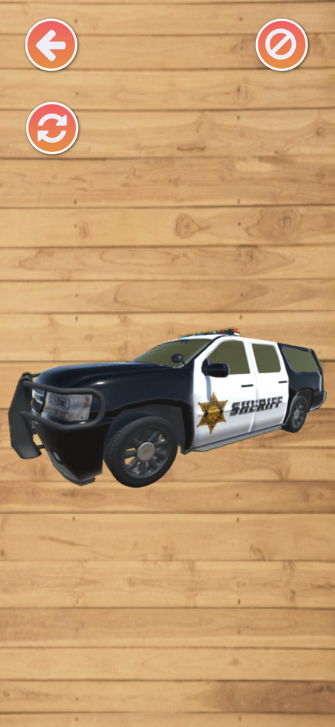 Loud Pocket Horns - Sheriff SUV interface for police siren sound effects in the Loud Pocket Horns app