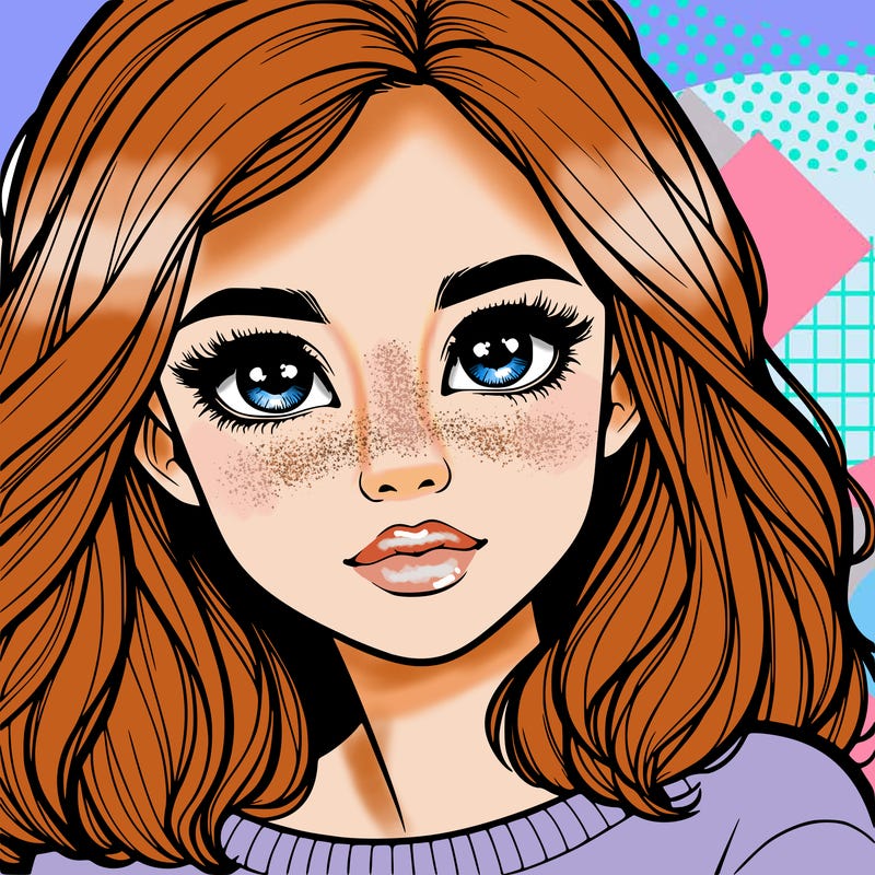 realistic girl whith cute eyes