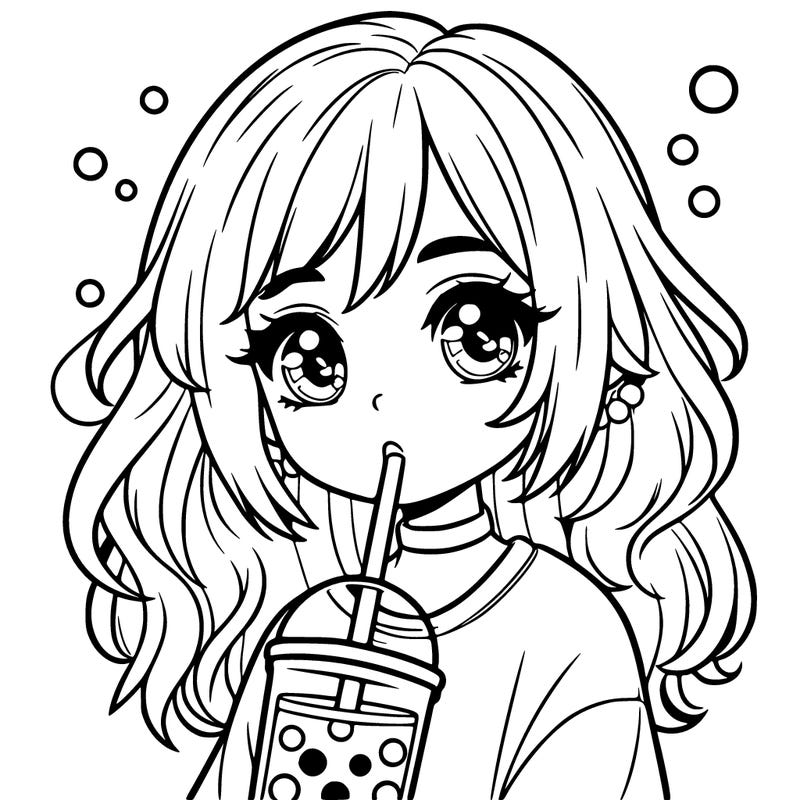 girl with boba