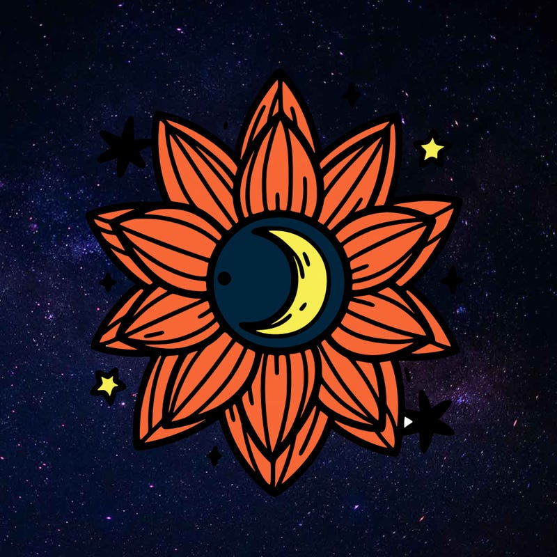 star moon flower