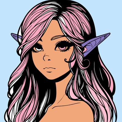 elf girl realistic dark fantasy