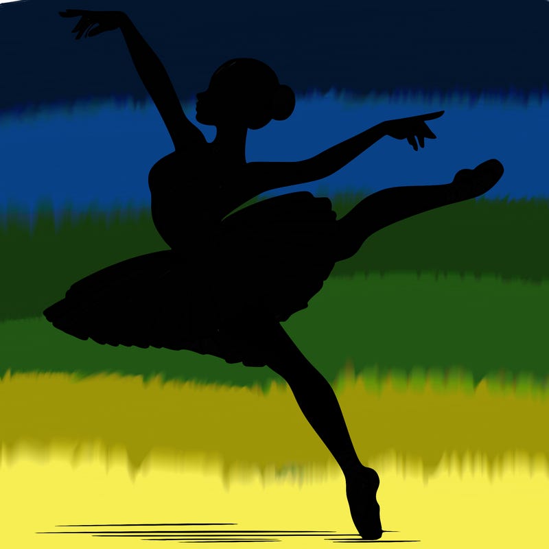 ballerina in a dramatic pose