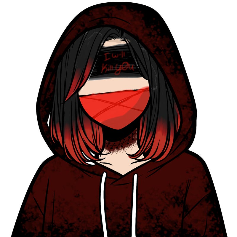 a faceless girl in a hoddie