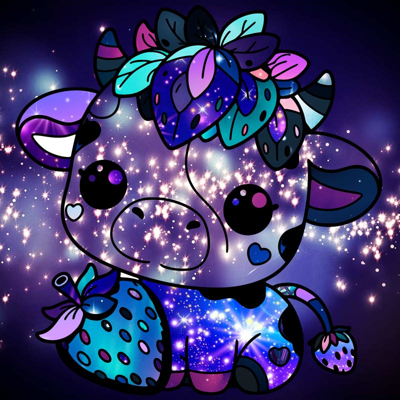cute strawberry cow