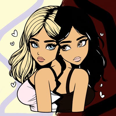 realistic girl split