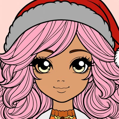 realistic christmas girl