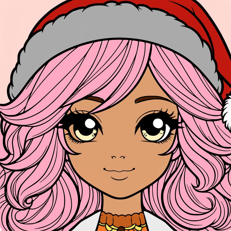 realistic christmas girl