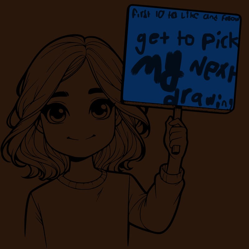 realistic girl holding up a sign