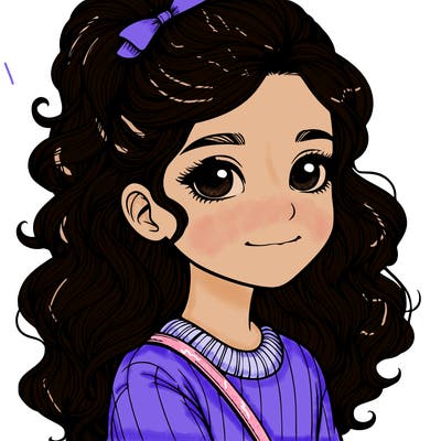 realistic 10 year old with wavy hair