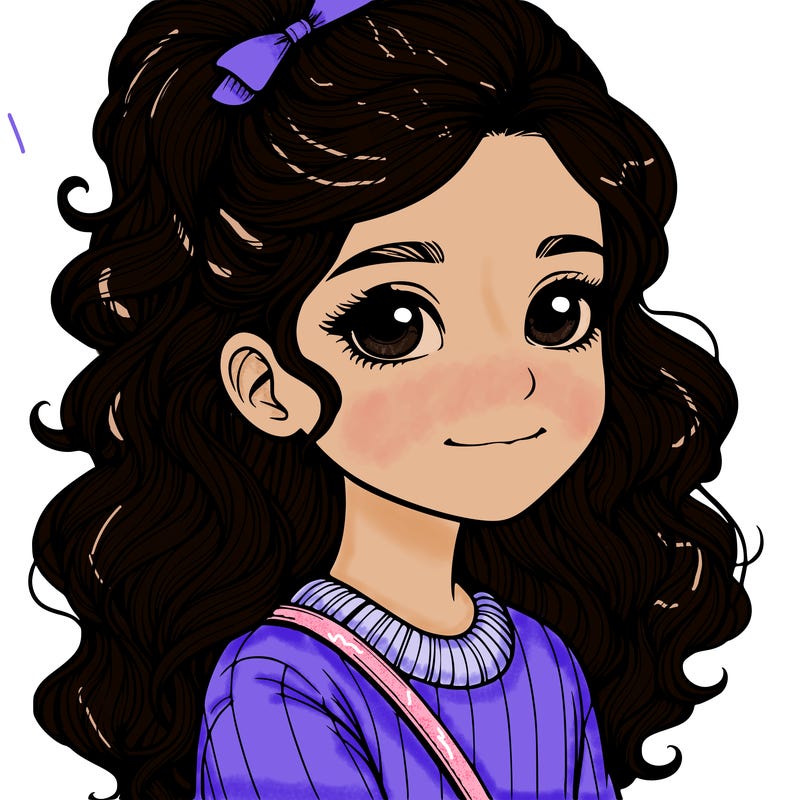 realistic 10 year old with wavy hair