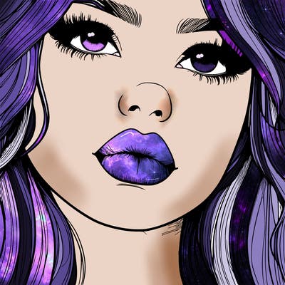 really realistic girl with lips