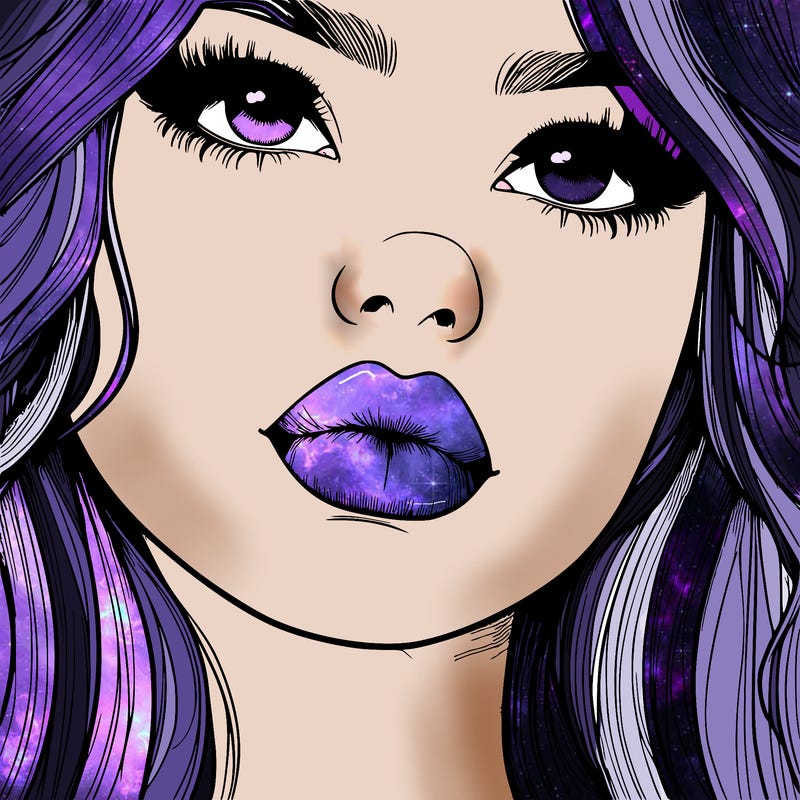 really realistic girl with lips