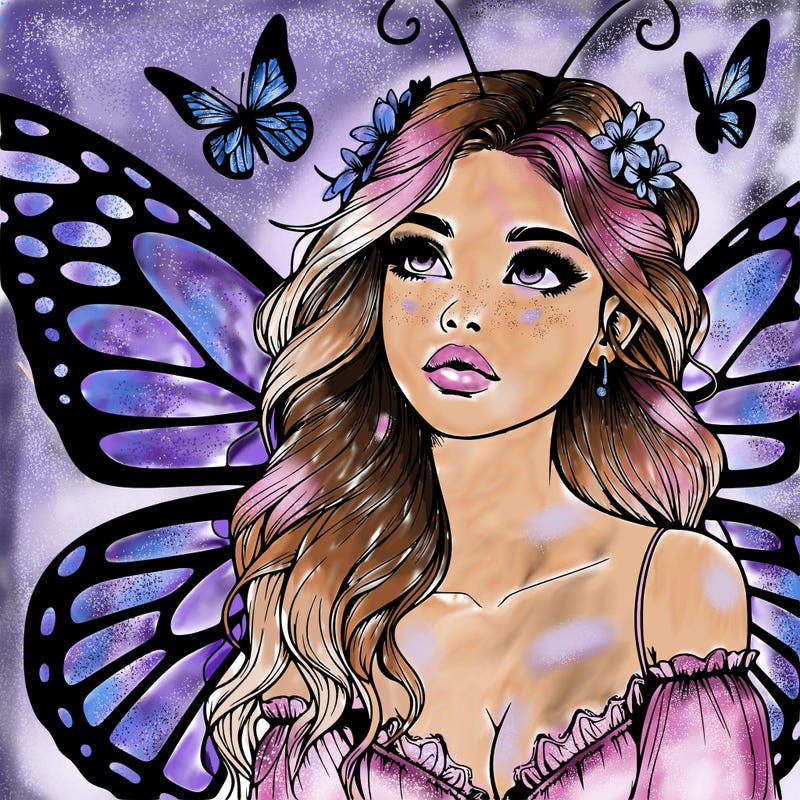 butterfly fairy realistic girl