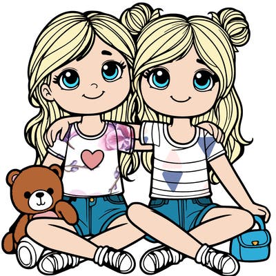 a girl with her best friend