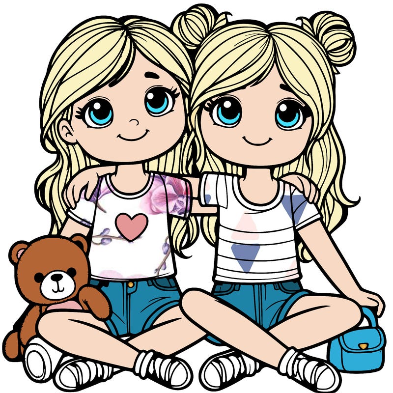 a girl with her best friend