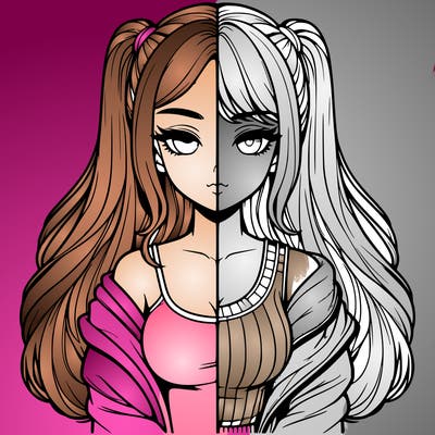 realistic girl split