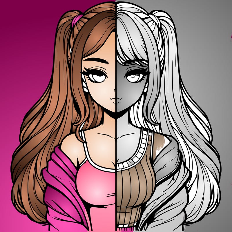 realistic girl split