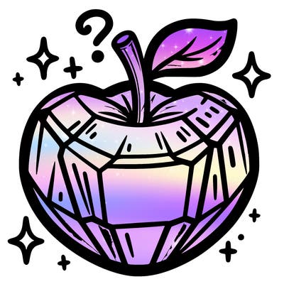 very shiny crystal apple