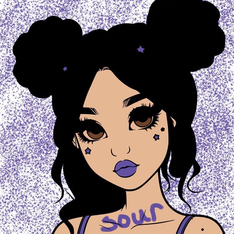 realistic girl with space buns