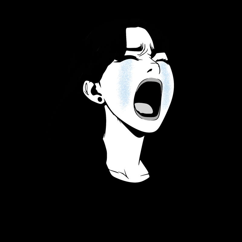 screaming realistic, girl