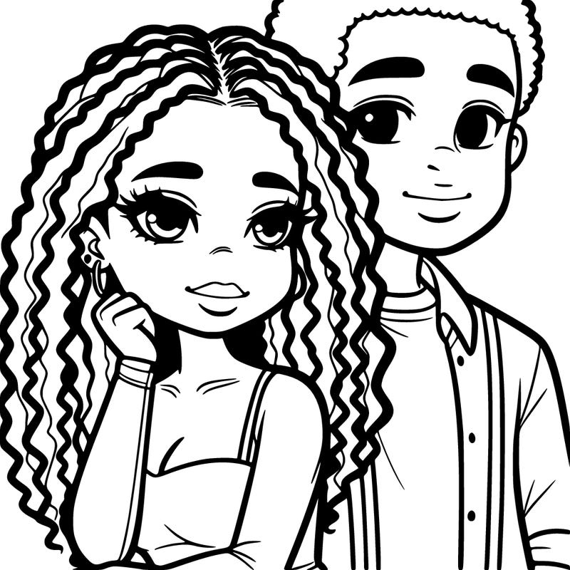 black girl with boyfriend