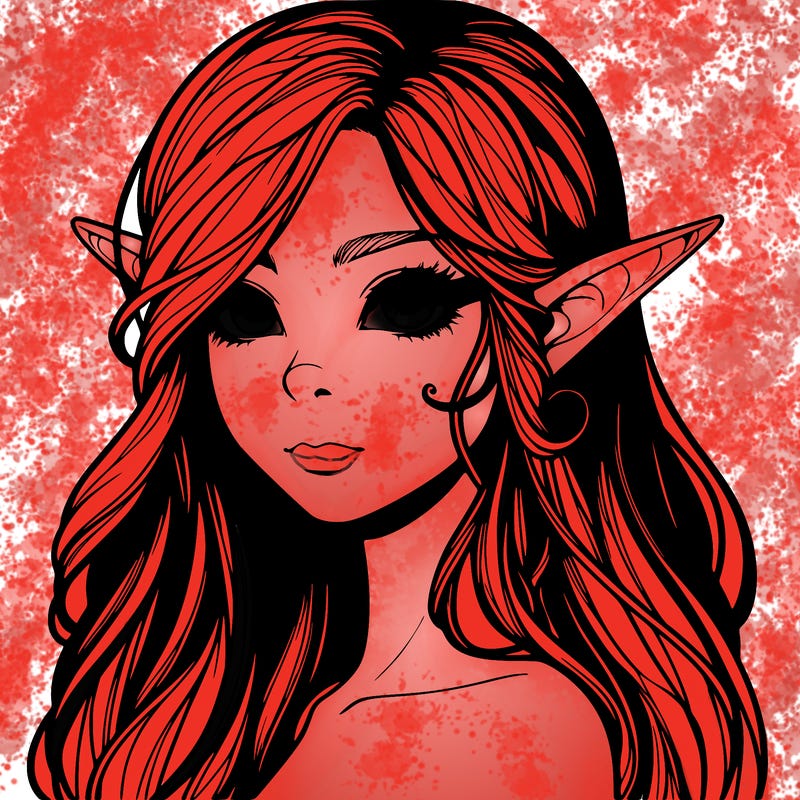 elf girl realistic dark fantasy