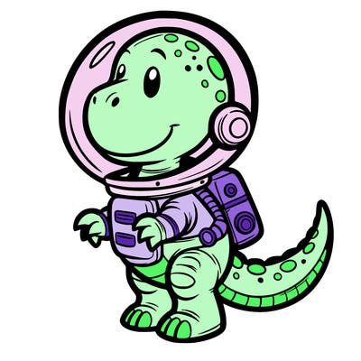 astronaut dinosaur