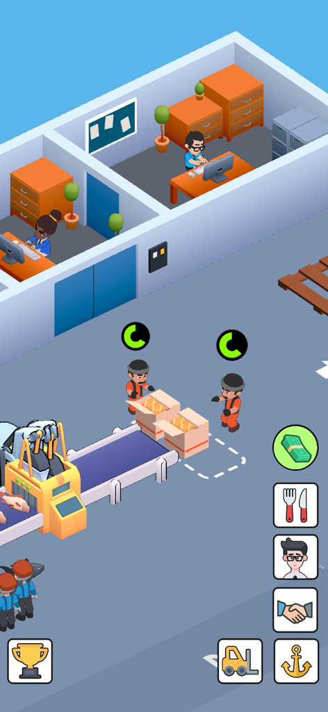 My Fishing Market  Idle Empire - Oficina de gestión y línea de procesamiento de mariscos en Mi Mercado de Pesca Imperio Inactivo