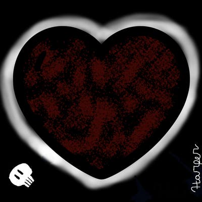 a blank heart