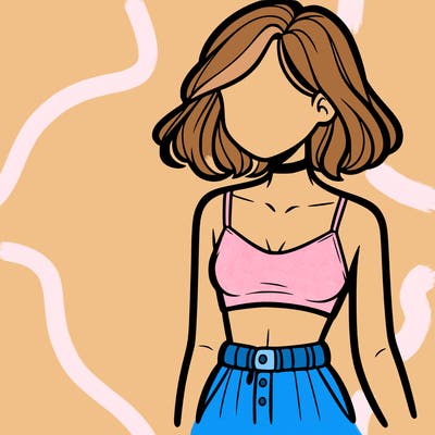 girl with crop top
