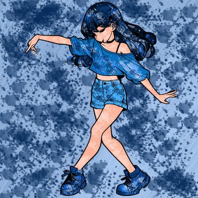 realistic girl danceing