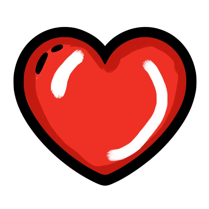 a blank heart