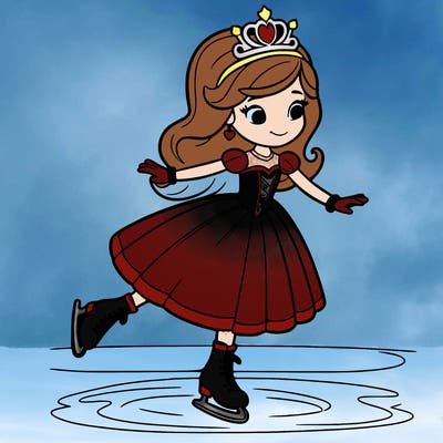 princess skating on ice