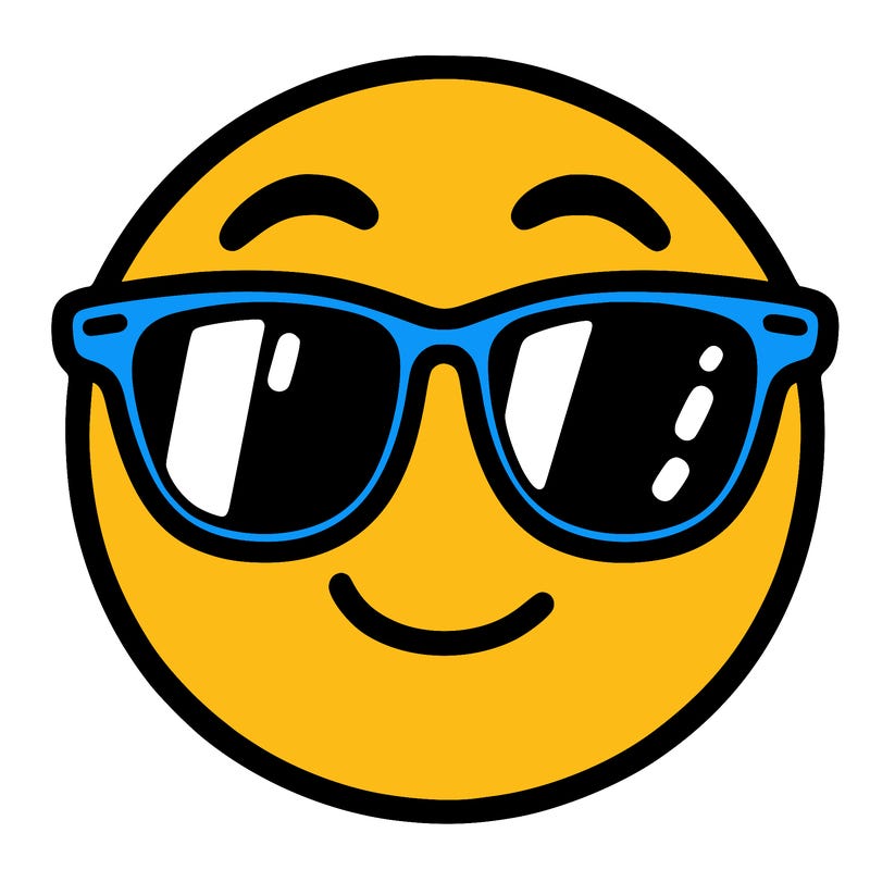 emoji with sunglasses