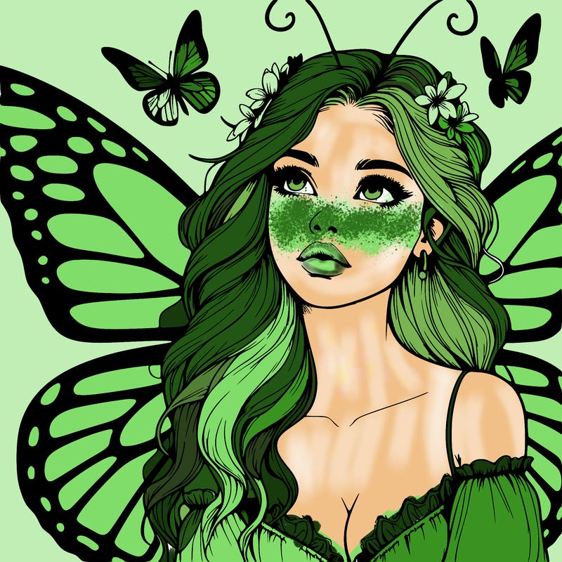 butterfly fairy realistic girl