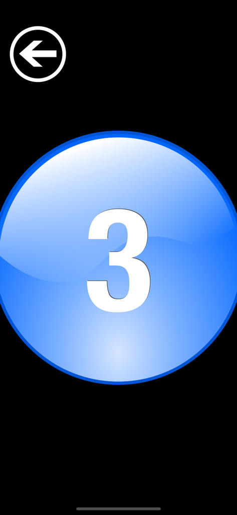 2 B Fast Pro - Blue circular target with the number 3 for neuro-athletic training