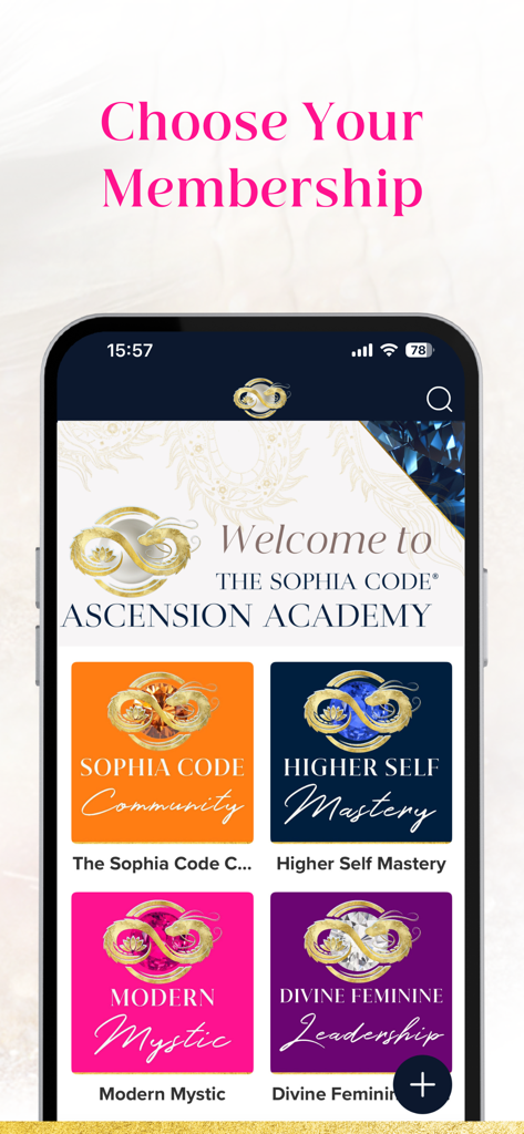 The Sophia Code - Subscription tiers for The Sophia Code Ascension Academy mobile app