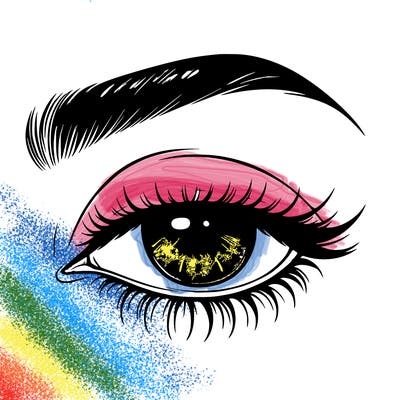 eye closed realistic