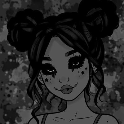realistic girl with space buns