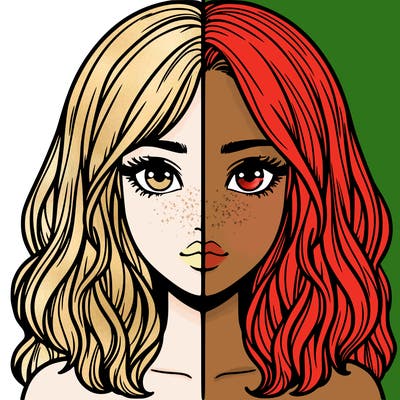 realistic girl split