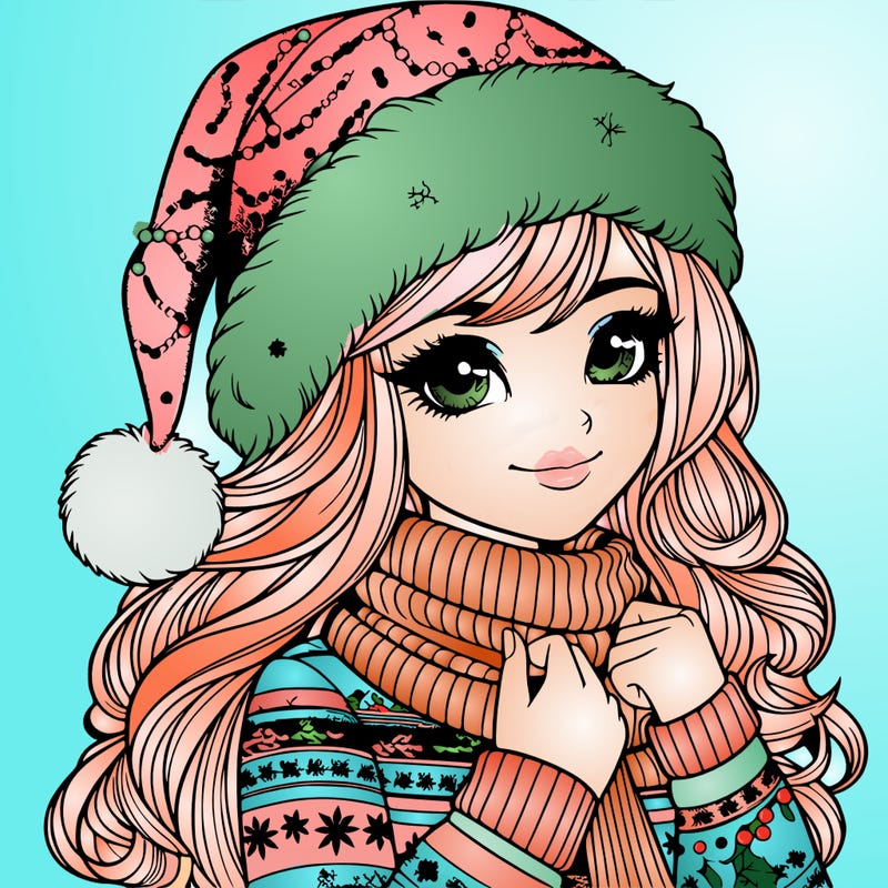 realistic christmas girl