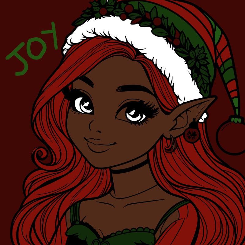 christmas girl elf realistic