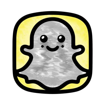snapchat logo without a face