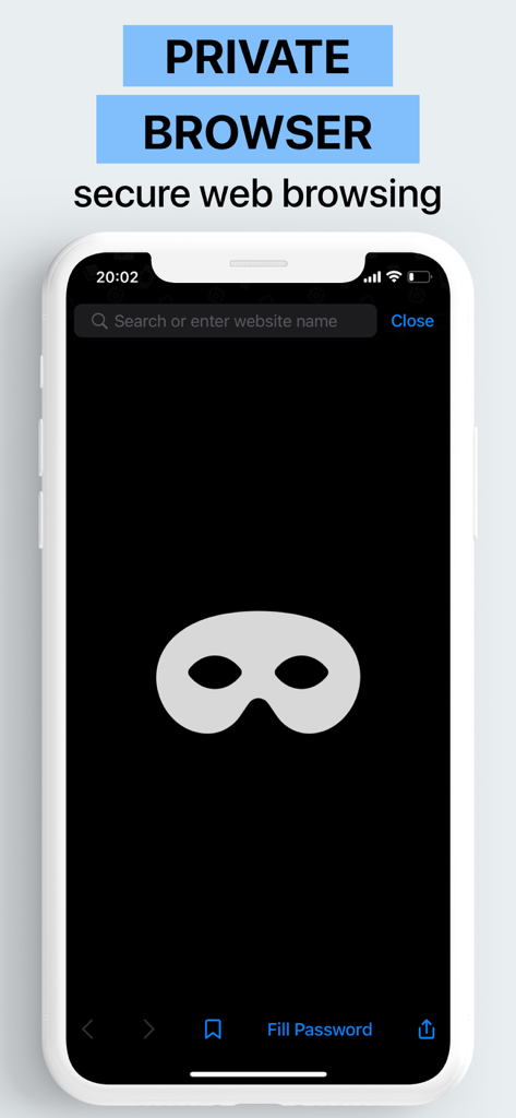 Password Manager. Login Vault - Private browser feature in Password Manager app for secure web browsing