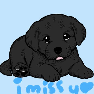 a cute realistic puppy