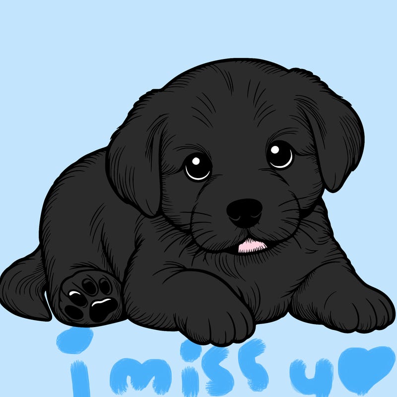 a cute realistic puppy