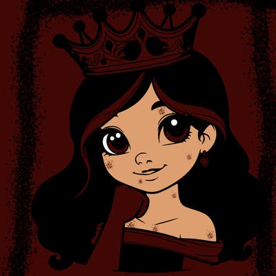 a realistic princess with a realistic crown